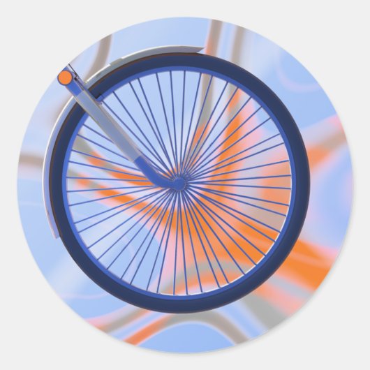 Fiets Wiel - Wiel van een fiets Ronde Sticker (Voorkant)