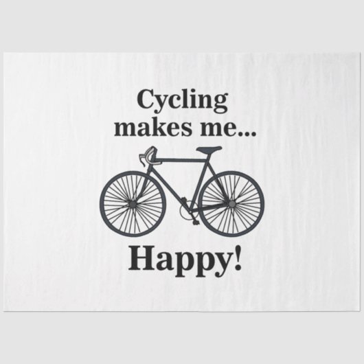 Fiets Wielrennen Fietser Verjaardag Tissuepapier (Voorkant)