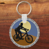 Fiets Wielrenner Ontwerp Sleutelhanger (Voorkant)