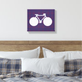 fiets wit / rood klein stip canvas afdruk (Insitu (Slaapkamer))