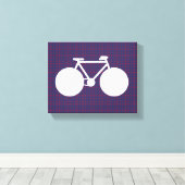 fiets wit / rood klein stip canvas afdruk (Insitu (Houten vloer))