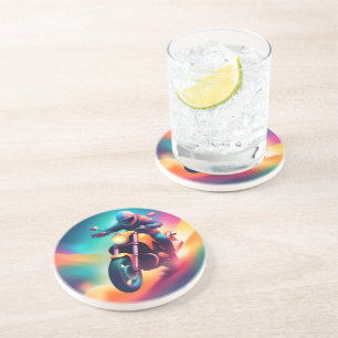 fiets zandsteen onderzetter