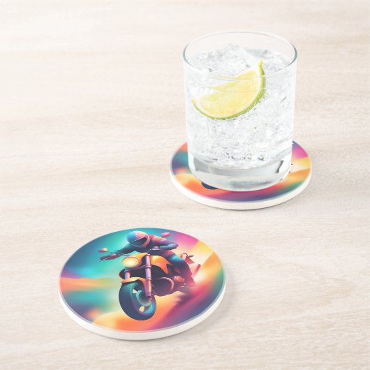 fiets zandsteen onderzetter (Zijkant)