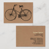  fiets - zwart op kartonnen Tex Visitekaartje (Voorkant / Achterkant)