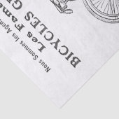  fietsadvertentie Franse tekst Montreal Decoupage Tissuepapier (Detail)