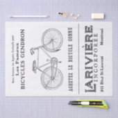  fietsadvertentie Franse tekst Montreal Decoupage Tissuepapier (Craft)