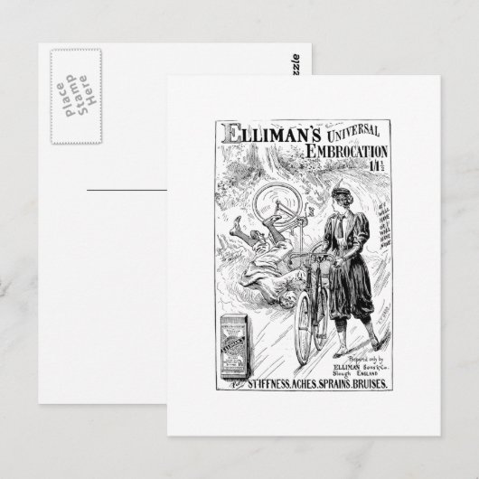  fietsadvertentiekaart briefkaart (Voorkant / Achterkant)