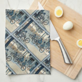  fietsafdrukken theedoek (Quarter Fold)