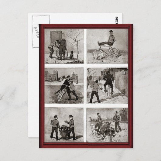  fietsantiek briefkaart (Voorkant / Achterkant)