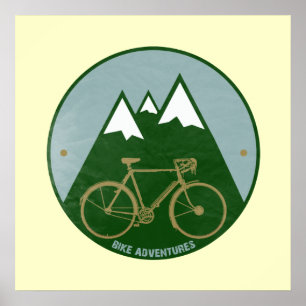 fietsavonturen afdrukken voor muren poster
