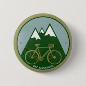 Fietsavontuur in de bergen ronde button 5,7 cm (Voorkant)