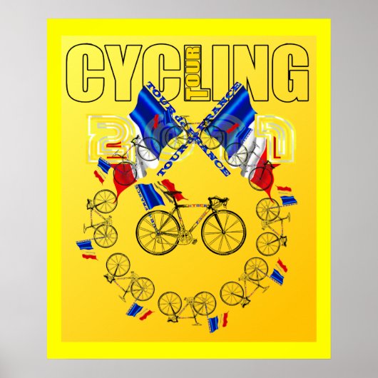 Fietsband 2011 Tour de France Sports Fan Poster (Voorkant)