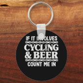 Fietsbier Drink fietsende grappige fietslijst Gift Sleutelhanger (Voorkant)