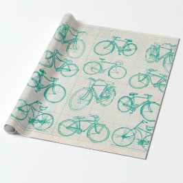 Fietsblauwdruk voor verpakkingspapier cadeaupapier