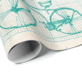 Fietsblauwdruk voor verpakkingspapier cadeaupapier (Rol Hoek)