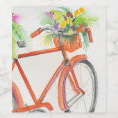 Fietsbloembak Wijn Etiket (Enkel label)