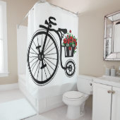  fietsbloemen douchegordijn (In situ)