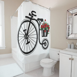 fietsbloemen douchegordijn