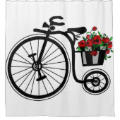  fietsbloemen douchegordijn (Voorkant)