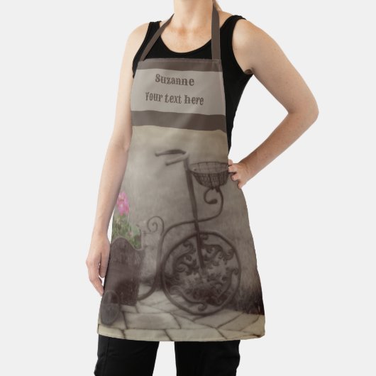 fietsbloemhouder gepersonaliseerd schort (Insitu)