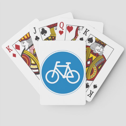 Fietsbord voor weggebruik pokerkaarten (Achterkant)