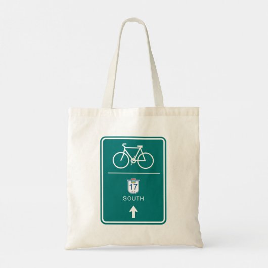 Fietsbord Zuid-weg Tote Bag (Achterkant)