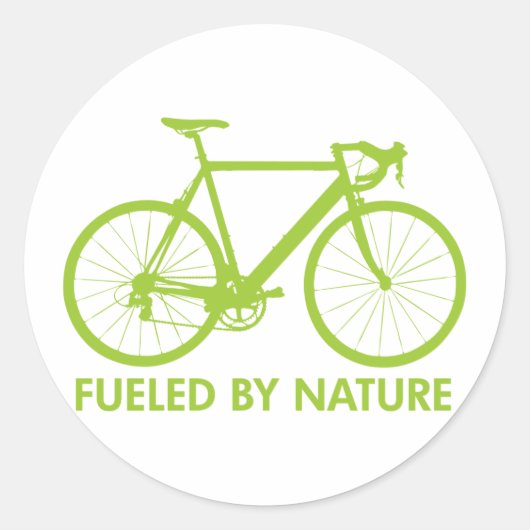 Fietsbrandstof door Natuur Ronde Sticker (Voorkant)