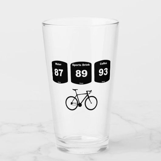 Fietsbrandstof: water, Drink in de sport, koffie Glas (Voorkant)