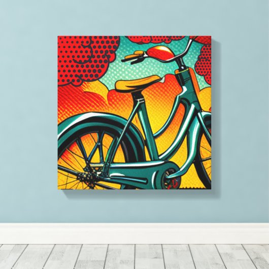 fietsbriljantie canvas afdruk (Insitu (Houten vloer))