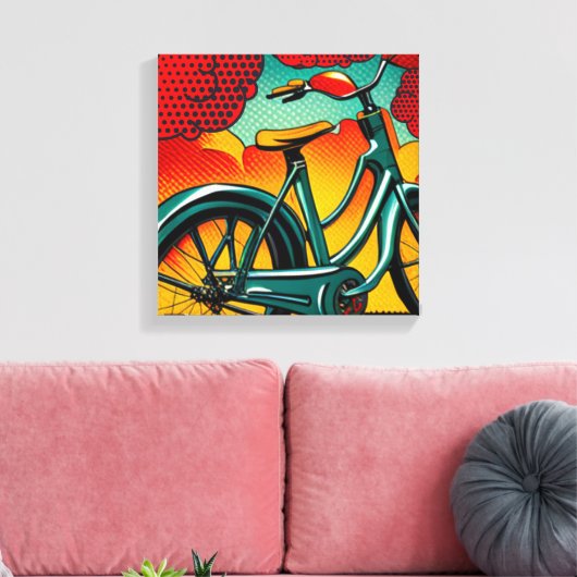fietsbriljantie canvas afdruk (Insitu (Woonkamer))