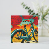 fietsbriljantie feestdagenkaart (Staand voorkant)