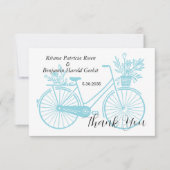 fietsbruiloft bedankkaart (Voorkant)