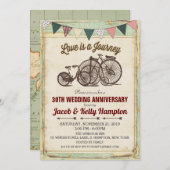  Fietsbruiloft Jubileum Uitnodiging (Voorkant / Achterkant)