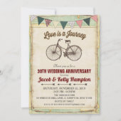 Fietsbruiloft Jubileum Uitnodiging (Voorkant)