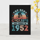 Fietscadeau 70e verjaardag Beste wielrenner gebore Kaart (Gele Bloem)