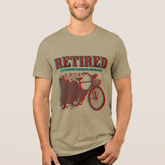 Fietscadeau-ontwerp voor pensionering Tri-Blend shirt (Voorkant)