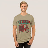 Fietscadeau-ontwerp voor pensionering Tri-Blend shirt (Voorkant volledig)