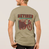 Fietscadeau-ontwerp voor pensionering Tri-Blend shirt (Achterkant)