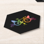 Fietscat Lgbt Kartonnen Onderzetters (Schuin)