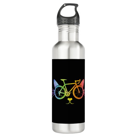 Fietscat Lgbt Waterfles (Voorkant)
