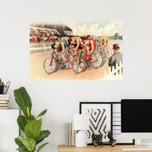 Fietscatscène Poster (Thuiskantoor)