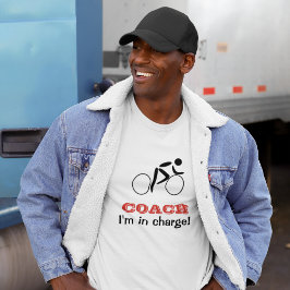 Fietscoach grappige aangepaste tekst sport t-shirt