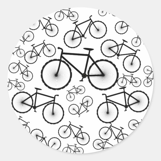 Fietscollage Ronde Sticker (Voorkant)