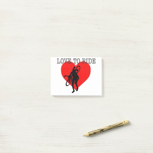 Fietscross racefiets Post-It Notes (Op bureau)