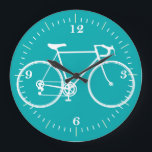 Fietscuurkast Grote Klok<br><div class="desc">Fun cycle blue wall klok.</div>