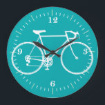 Fietscuurkast Grote Klok<br><div class="desc">Fun cycle blue wall klok.</div>