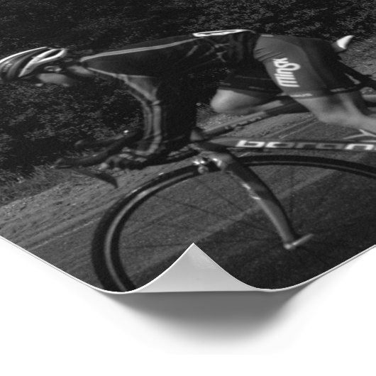 Fietscycli Belarus zwart-wit Poster (Hoek)