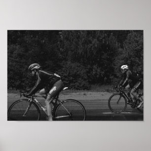 Fietscycli Belarus zwart-wit Poster