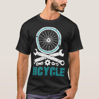 Fietscyclisch fietsen van fietsen met tandem t-shirt