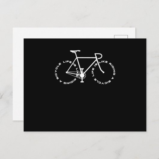 Fietscyclist Briefkaart (Voorkant / Achterkant)